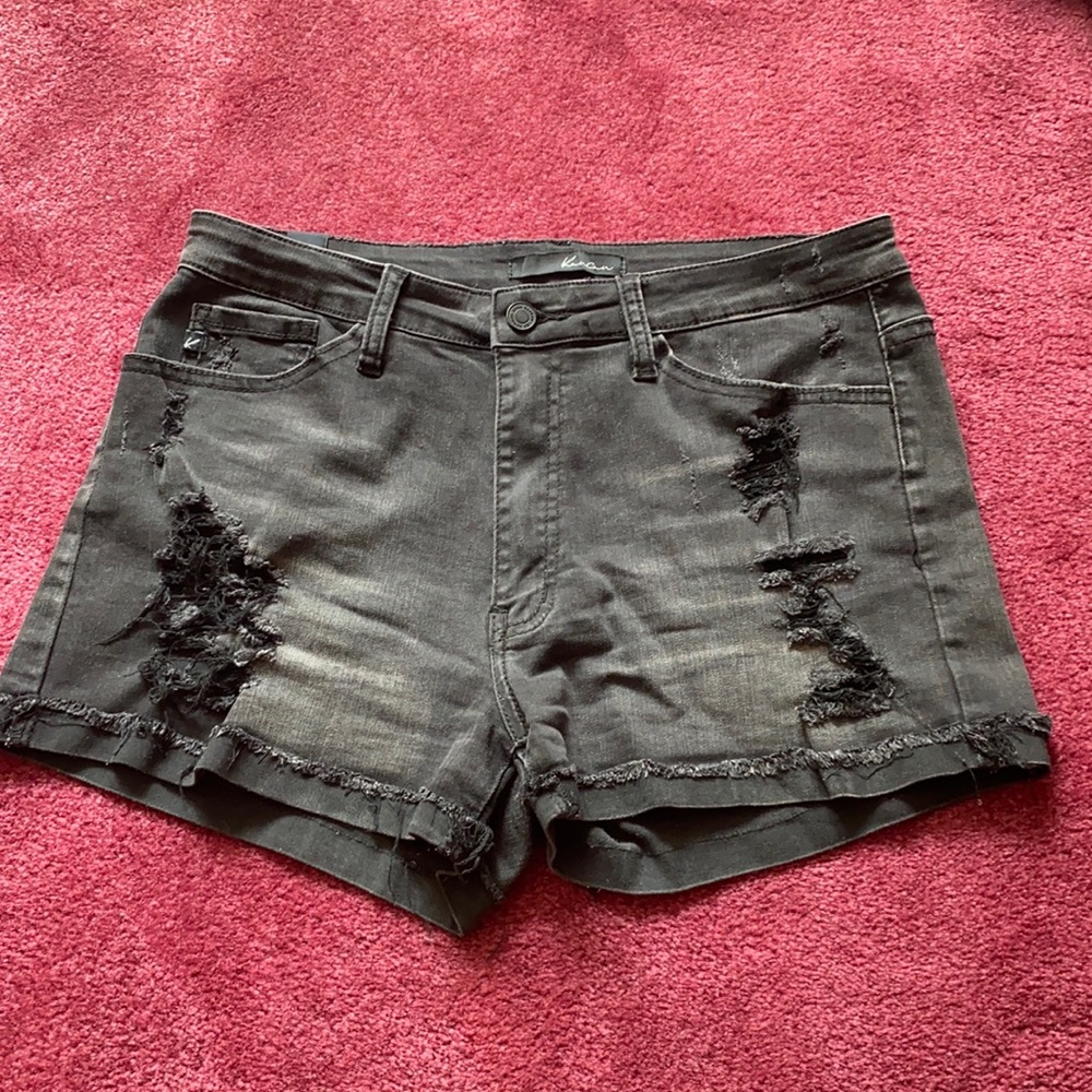 Black Jean Shorts